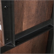 Maklaine Engineered Wood and Metal Utility Hutch in Barrel Oak