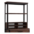 Maklaine Engineered Wood and Metal Utility Hutch in Barrel Oak