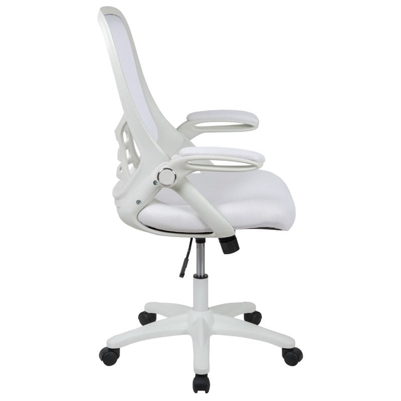 Maklaine High-Back Ergonomic Mesh Office Swivel Chair in White