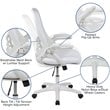 Maklaine High-Back Ergonomic Mesh Office Swivel Chair in White