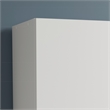 Maklaine Contemporary Engineered Wood Storage Cabinet in White Finish