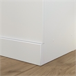 Maklaine Contemporary Engineered Wood Storage Cabinet in White Finish