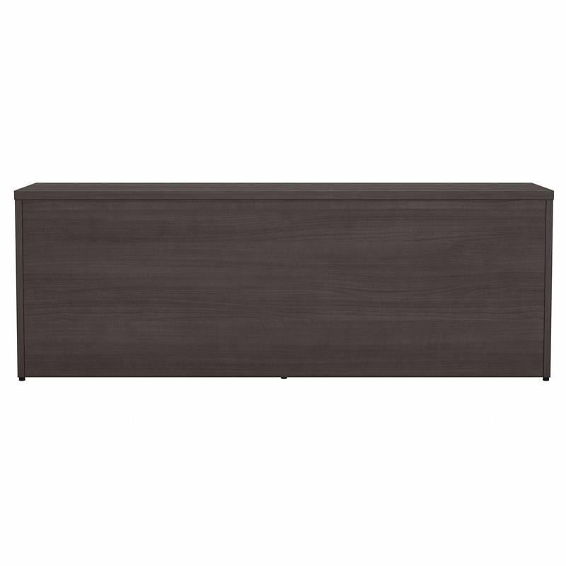Maklaine Engineered Wood Low Storage Cabinet with Doors in Storm Gray