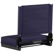 Maklaine Contemporary Grandstand Comfort Seat in Aluminum Frame - Navy
