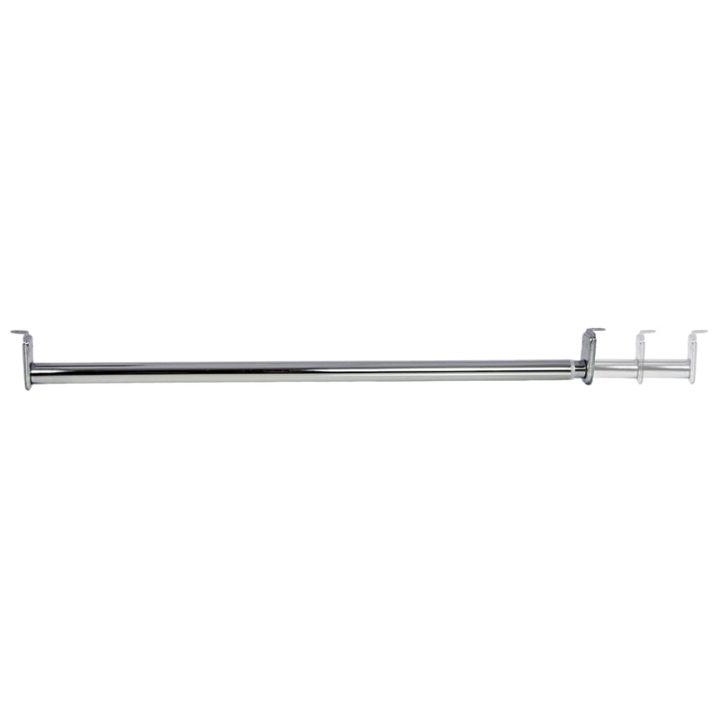 Maklaine Stainless Steel Adjustable Closet Rod in Polished Chrome