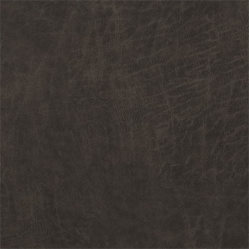 Maklaine Contemporary Recliner in Dark Brown Faux Leather Upholstery