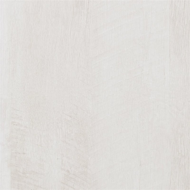 Maklaine Contemporary Tall Asymmetrical Cabinet in Ivory Oak