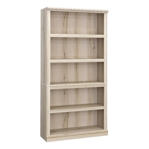 Maklaine Transitional Engineered Wood 5-Shelf Bookcase in Pacific Maple
