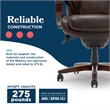 Maklaine Executive Office Chair with Memory Foam in Brown Bonded Leather
