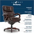 Maklaine Executive Office Chair with Memory Foam in Brown Bonded Leather