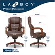 Maklaine Big & Tall Executive Office Chair in Chestnut Brown
