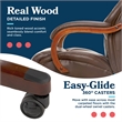 Maklaine Big & Tall Executive Office Chair in Chestnut Brown