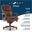 Maklaine Big & Tall Executive Office Chair in Chestnut Brown