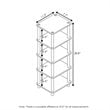 Maklaine Turn-N-Tube Engineered Wood 4-Bins System Rack in Columbia Walnut/Black