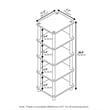 Maklaine Turn-N-Tube Engineered Wood 4-Bins System Rack in Espresso/Black