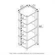 Maklaine Turn-N-Tube Engineered Wood 4-Bins System Rack in Oak/Black