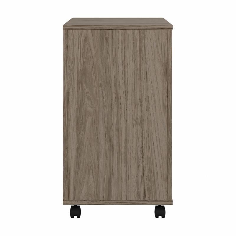 Maklaine Engineered Wood 3 Drawer Mobile File Cabinet in Modern Hickory