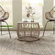 Maklaine Wicker / Rattan Round Outdoor Coffee Table in Natural