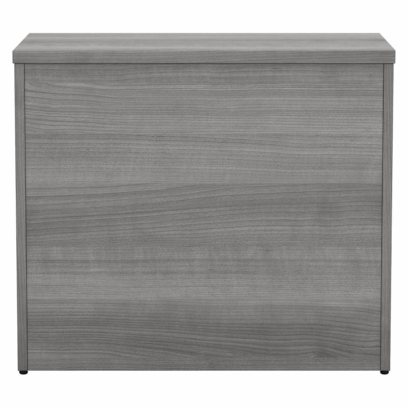 Maklaine Engineered Wood Office Storage Cabinet with Drawers in Platinum Gray