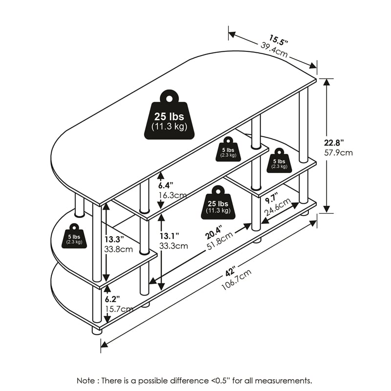 Maklaine Engineered Wood Contemporary Corner TV Stand in White/White