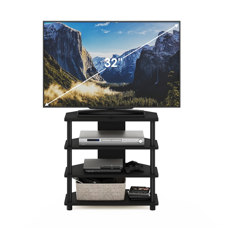 Maklaine Engineered Wood 4-Tier Petite TV Stand for TV up to 25