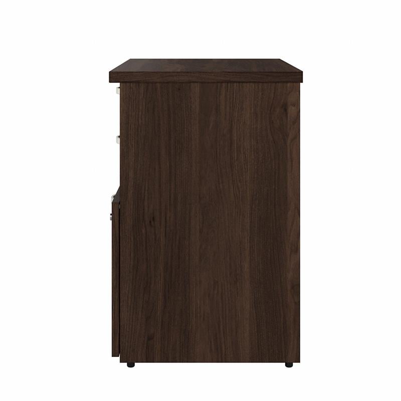 Maklaine Engineered Wood Office Storage Cabinet with Drawers in Black Walnut