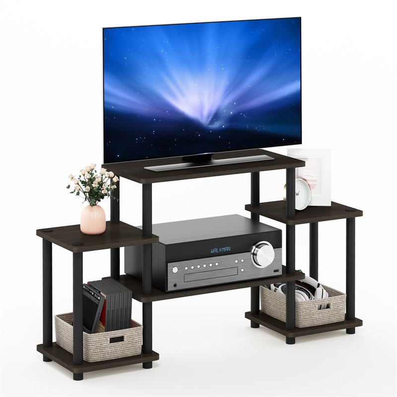 Maklaine Turn-N-Tube Wood Entertainment Center for TV up to 25