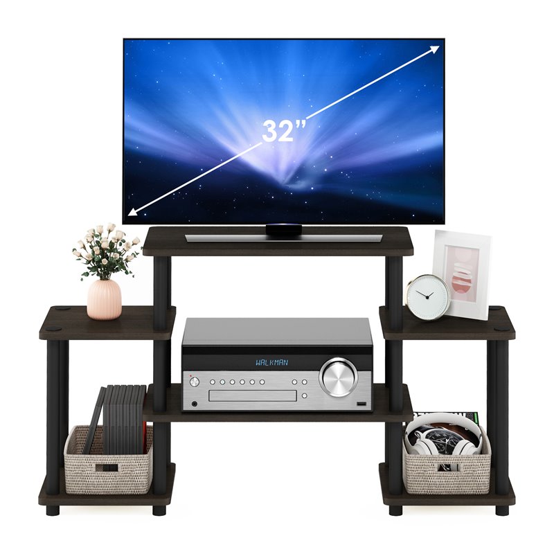Maklaine Turn-N-Tube Wood Entertainment Center for TV up to 25