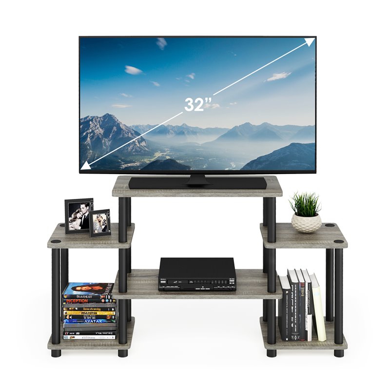 Maklaine Turn-N-Tube Wood Entertainment Center for TV up to 25