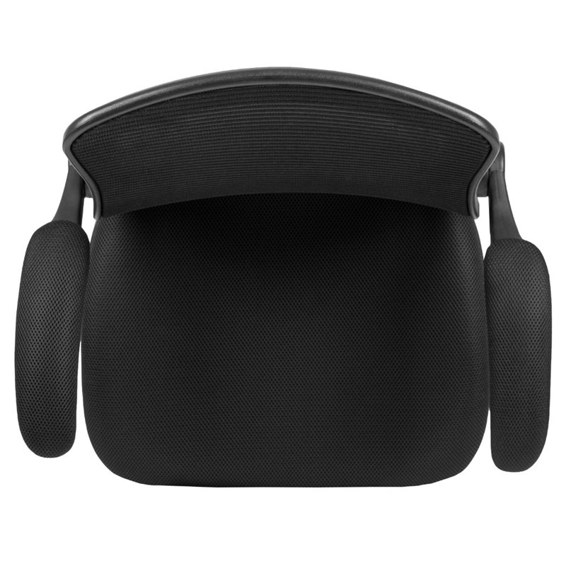 Maklaine Modern Transitional Mid Back Mesh Drafting Stool in Black