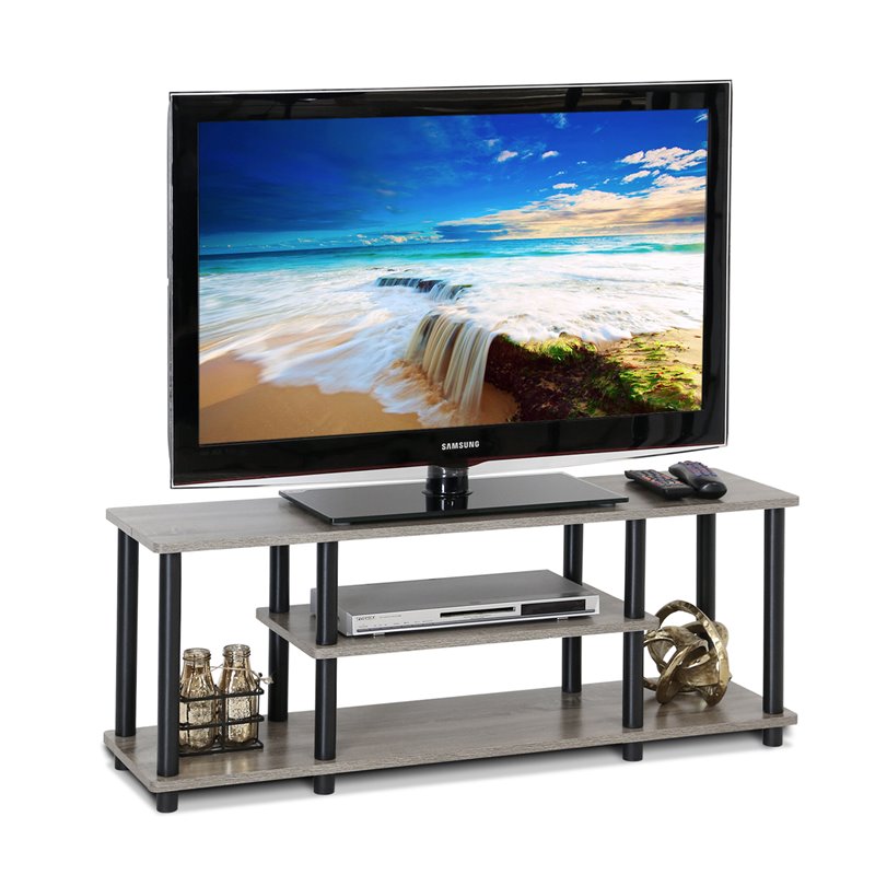 Maklaine Turn-N-Tube Wood Entertainment TV Stand for TV up to 50