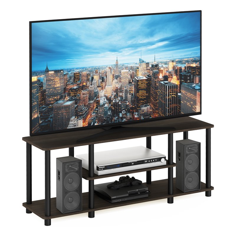 Maklaine Turn-N-Tube Wood Entertainment TV Stand for TV up to 50