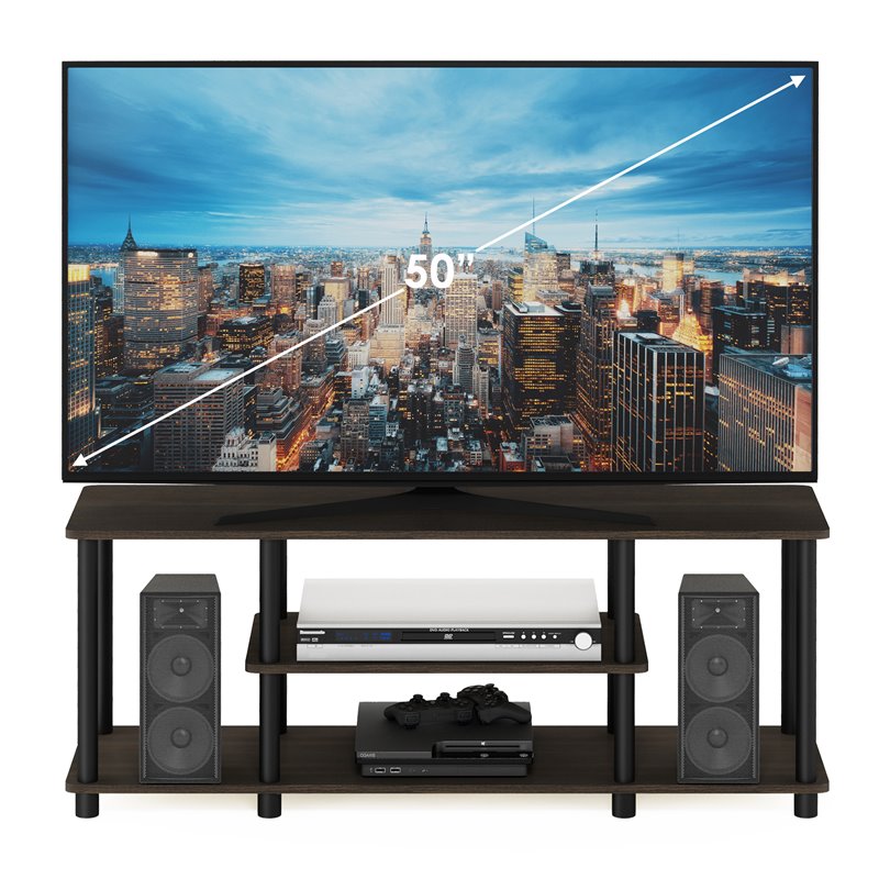 Maklaine Turn-N-Tube Wood Entertainment TV Stand for TV up to 50