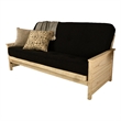 Maklaine Coil Hinged Full-size Futon Mattress in Black-Frame Not Included