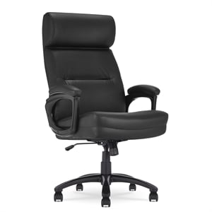 Maklaine Executive Big & Tall Ergonomic Office Chair Bonded Leather Black