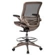 Maklaine Contemporary Swivel Drafting Stool in Gold and Black
