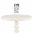 Maklaine Modern Transitional Wood Spindle Side Table in Off White