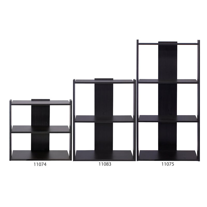 Maklaine Hidup Tropika Engineered Wood Mini Ladder Shelf in Espresso