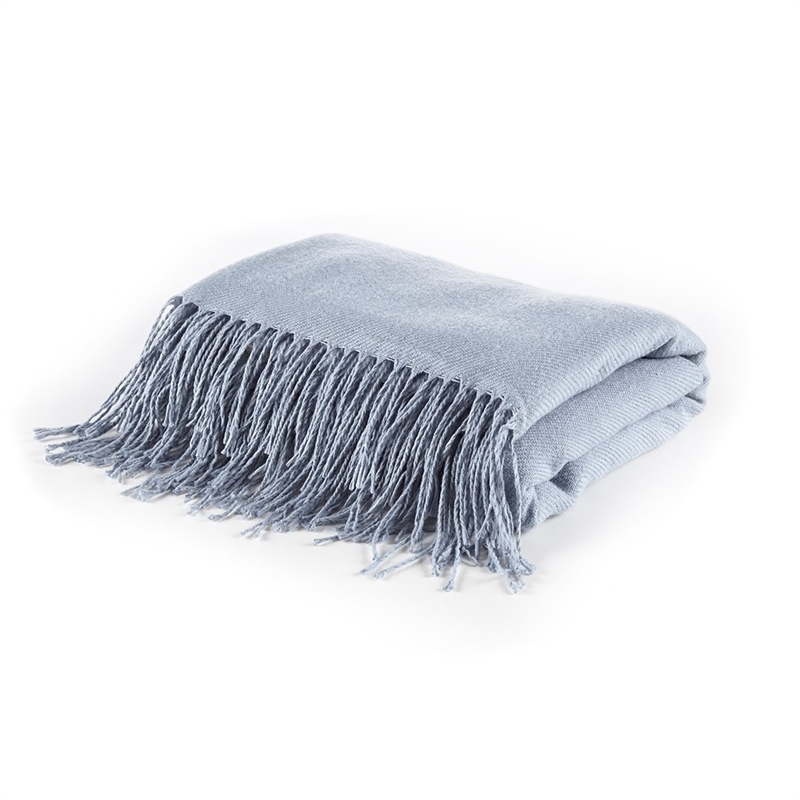 Maklaine 7-Piece Seersucker Comforter Set with Throw Blanket in Blue