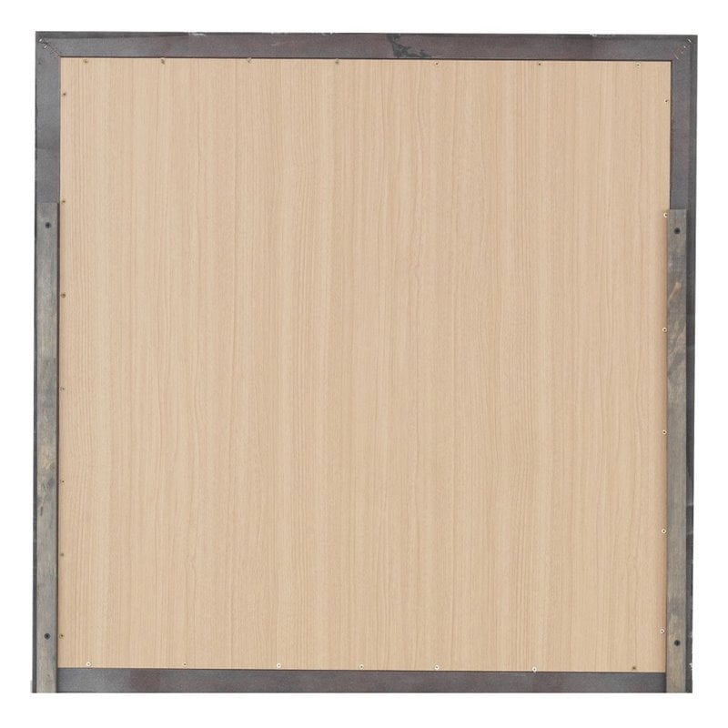 Maklaine Transitional Engineered Wood Frame Mirror in Silver Champagne