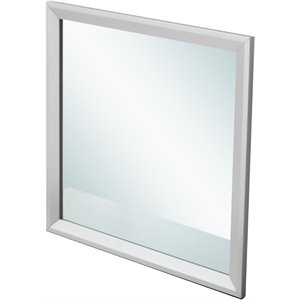 Maklaine Transitional Engineered Wood Frame Mirror in Silver Champagne