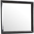 Maklaine Contemporary Engineered Wood Frame Mirror in Black Finish