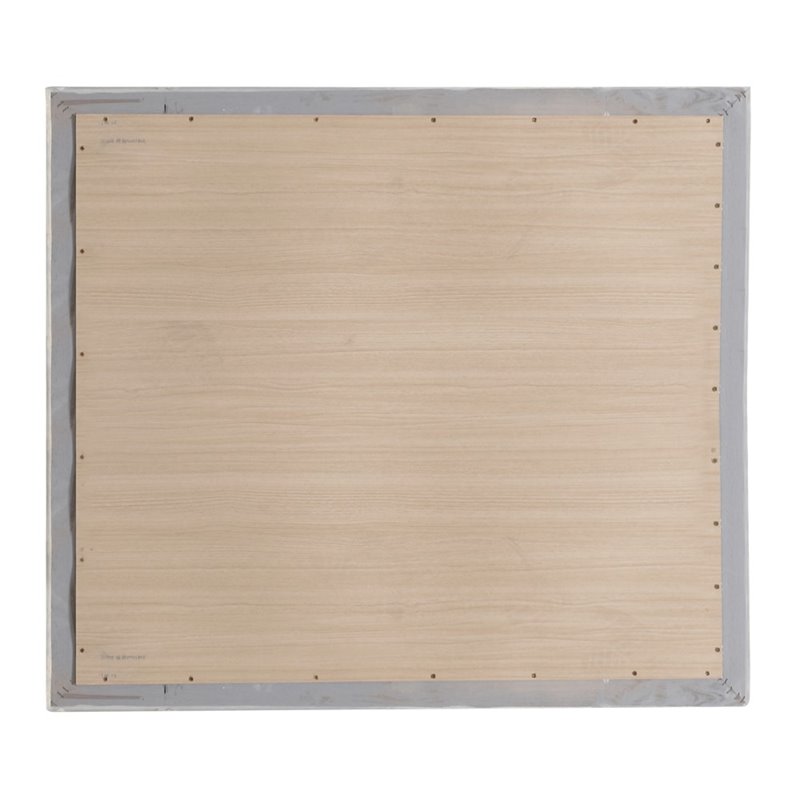Maklaine Contemporary Engineered Wood Frame Mirror in Silver Champagne