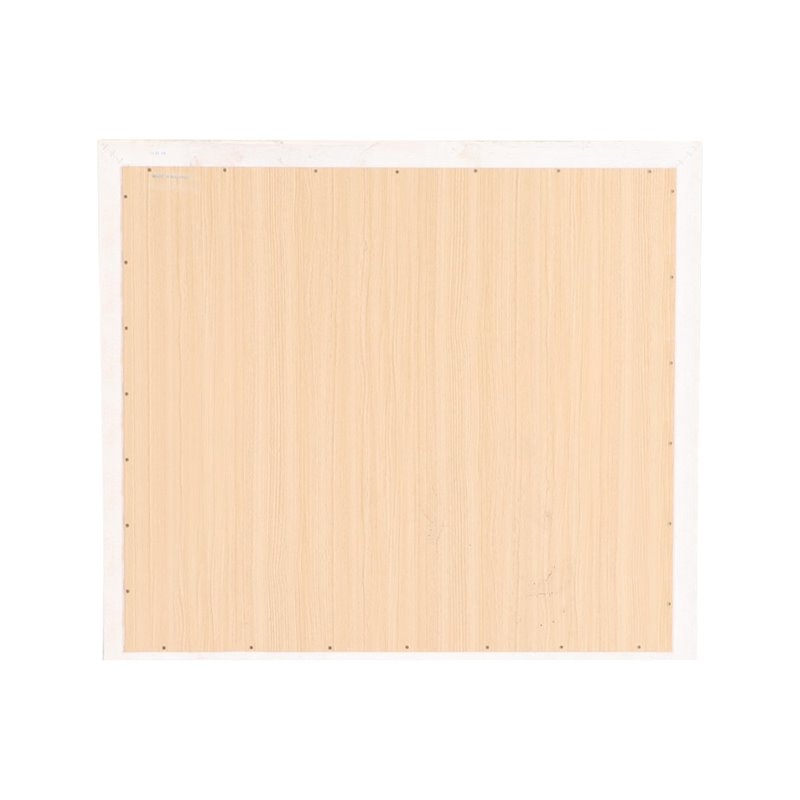 Maklaine Contemporary Engineered Wood Frame Mirror in White Finish