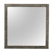 Maklaine Transitional Engineered Wood Frame Mirror in Gray Finish
