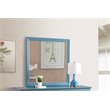 Maklaine Traditional Engineered Wood Frame Mirror in Teal Finish