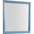 Maklaine Traditional Engineered Wood Frame Mirror in Teal Finish