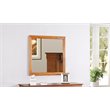 Maklaine Traditional Wood Veneer Frame Low Distortion Glass Mirror in Oak