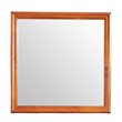 Maklaine Traditional Wood Veneer Frame Low Distortion Glass Mirror in Oak