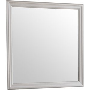 Maklaine Transitional Engineered Wood Frame Mirror in Silver Champagne